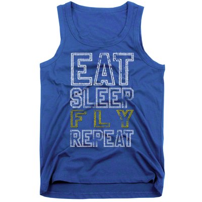 Eat Sleep Fly Repeat Gift Tank Top