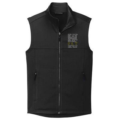 Eat Sleep Fly Repeat Gift Collective Smooth Fleece Vest