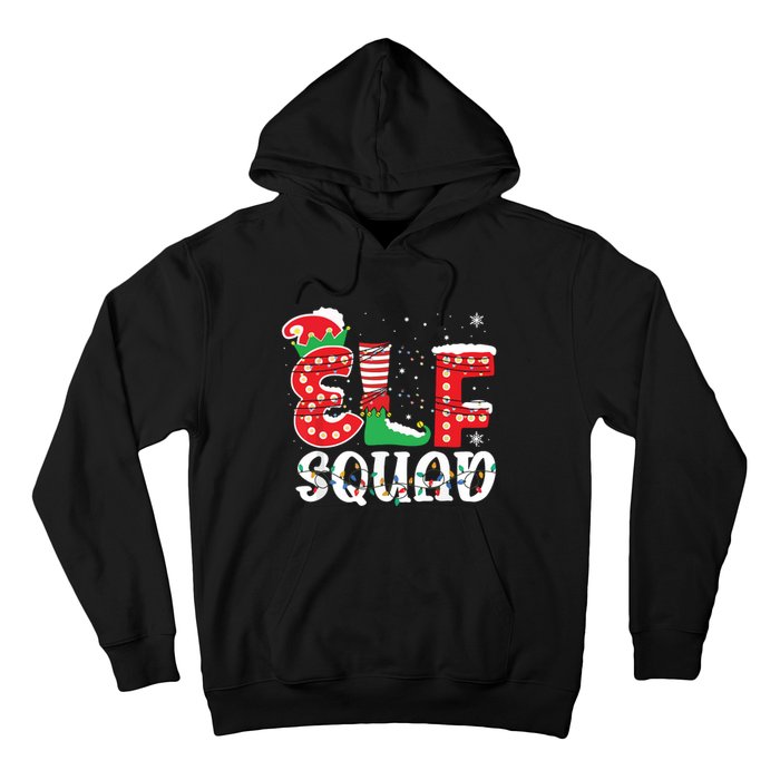 Elf Squad Funny Group Family Matching Christmas Pajamas Hoodie