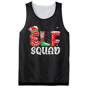 Elf Squad Funny Group Family Matching Christmas Pajamas Mesh Reversible Basketball Jersey Tank