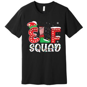 Elf Squad Funny Group Family Matching Christmas Pajamas Premium T-Shirt