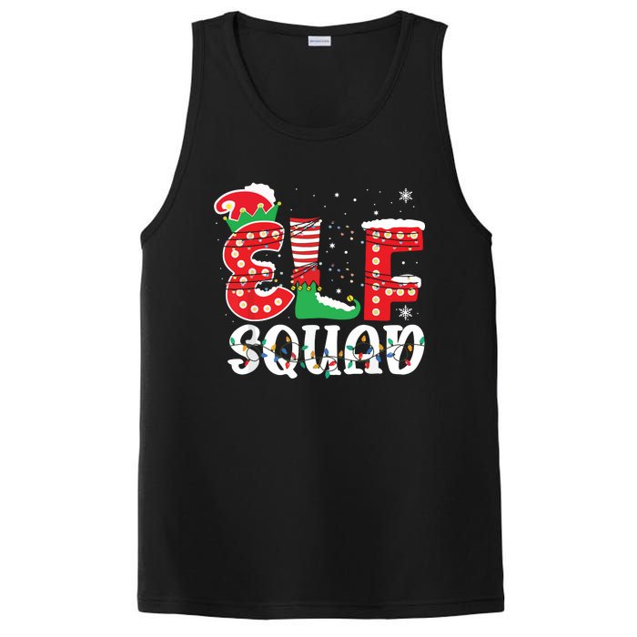 Elf Squad Funny Group Family Matching Christmas Pajamas PosiCharge Competitor Tank