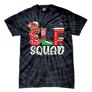 Elf Squad Funny Group Family Matching Christmas Pajamas Tie-Dye T-Shirt