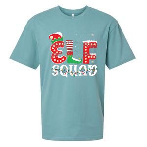 Elf Squad Funny Group Family Matching Christmas Pajamas Sueded Cloud Jersey T-Shirt