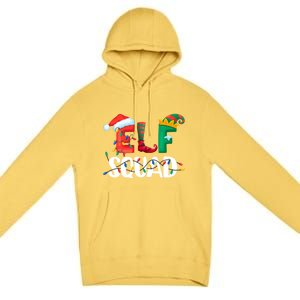 Elf Squad Funny Family Matching Group Christmas Gifts Hoodie Premium Pullover Hoodie