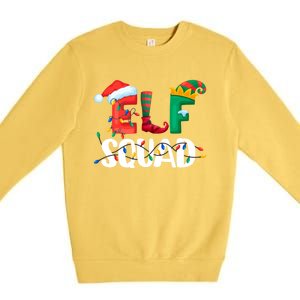 Elf Squad Funny Family Matching Group Christmas Gifts Hoodie Premium Crewneck Sweatshirt