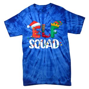 Elf Squad Funny Family Matching Group Christmas Gifts Hoodie Tie-Dye T-Shirt