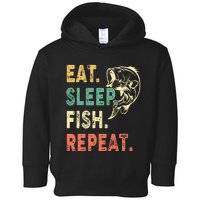 Eat Sleep Fish Repeat Retro Fishing Fisherman Gifts Toddler Hoodie