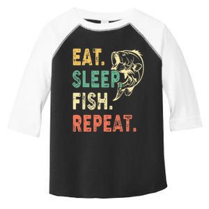 Eat Sleep Fish Repeat Retro Fishing Fisherman Gifts Toddler Fine Jersey T-Shirt