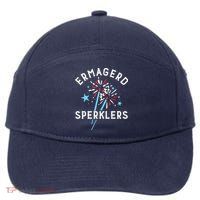 Ermahgerd Sperklers Funny 4th Of July Fireworks Sparklers Gift 7-Panel Snapback Hat