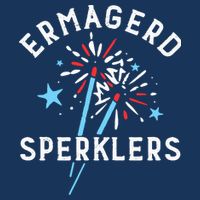 Ermahgerd Sperklers Funny 4th Of July Fireworks Sparklers Gift Magnet