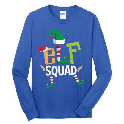 Elf Squad Funny Elves Family Christmas Matching Couple Xmas Great Gift Tall Long Sleeve T-Shirt