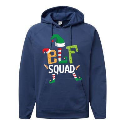 Elf Squad Funny Elves Family Christmas Matching Couple Xmas Great Gift Performance Fleece Hoodie