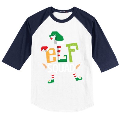 Elf Squad Funny Elves Family Christmas Matching Couple Xmas Great Gift Baseball Sleeve Shirt