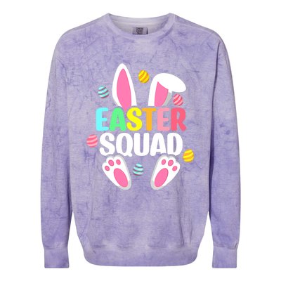 Easter Squad Family Matching Easter Day Bunny Egg Hunt Group Colorblast Crewneck Sweatshirt