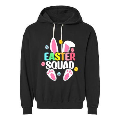 Easter Squad Family Matching Easter Day Bunny Egg Hunt Group Garment-Dyed Fleece Hoodie