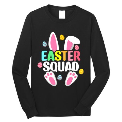 Easter Squad Family Matching Easter Day Bunny Egg Hunt Group Long Sleeve Shirt