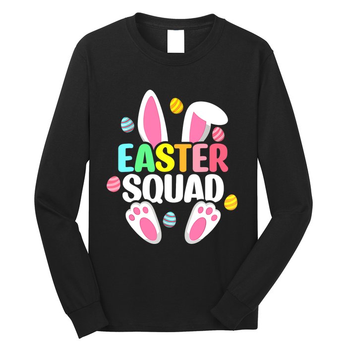 Easter Squad Family Matching Easter Day Bunny Egg Hunt Group Long Sleeve Shirt