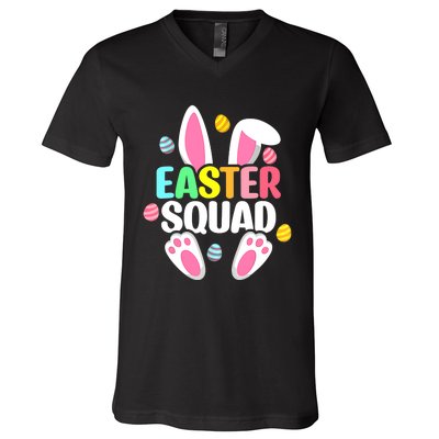 Easter Squad Family Matching Easter Day Bunny Egg Hunt Group V-Neck T-Shirt