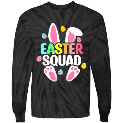 Easter Squad Family Matching Easter Day Bunny Egg Hunt Group Tie-Dye Long Sleeve Shirt