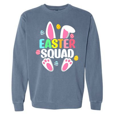 Easter Squad Family Matching Easter Day Bunny Egg Hunt Group Garment-Dyed Sweatshirt