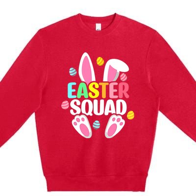 Easter Squad Family Matching Easter Day Bunny Egg Hunt Group Premium Crewneck Sweatshirt