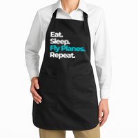 Eat Sleep Fly Planes Repeat For Aircraft Pilots Apron