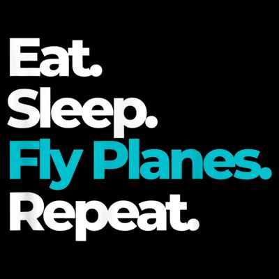 Eat Sleep Fly Planes Repeat For Aircraft Pilots T-Shirt