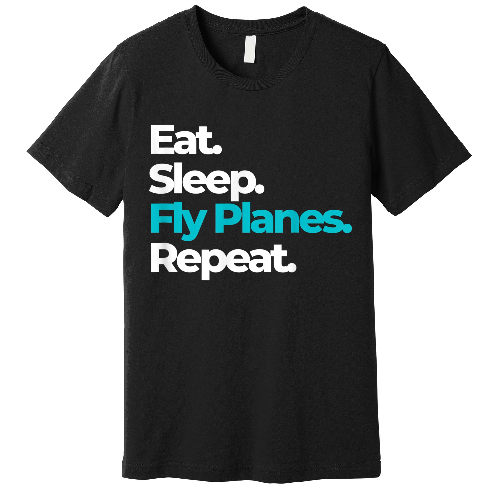 Eat Sleep Fly Planes Repeat For Aircraft Pilots Premium T-Shirt