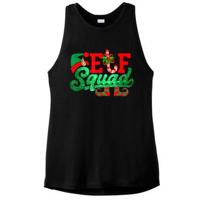 Elf Squad Funny Family Christmas Matching Pajamas Xmas Funny Gift Ladies PosiCharge Tri-Blend Wicking Tank