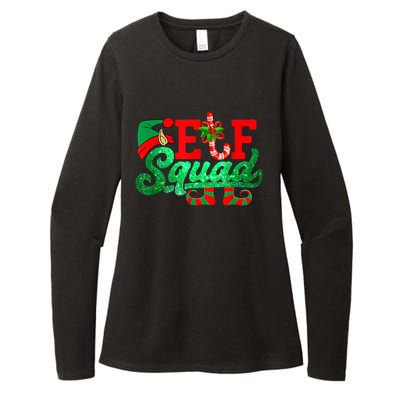 Elf Squad Funny Family Christmas Matching Pajamas Xmas Funny Gift Womens CVC Long Sleeve Shirt