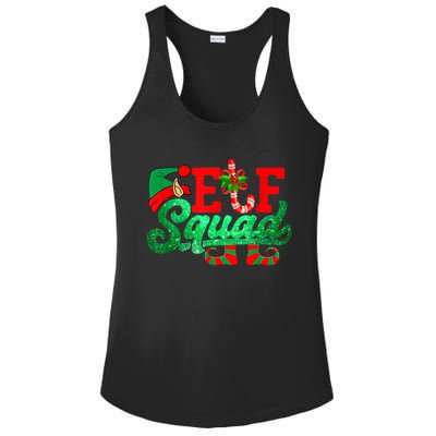 Elf Squad Funny Family Christmas Matching Pajamas Xmas Funny Gift Ladies PosiCharge Competitor Racerback Tank