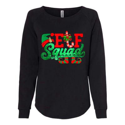 Elf Squad Funny Family Christmas Matching Pajamas Xmas Funny Gift Womens California Wash Sweatshirt