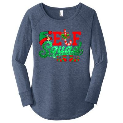 Elf Squad Funny Family Christmas Matching Pajamas Xmas Funny Gift Women's Perfect Tri Tunic Long Sleeve Shirt