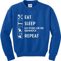 Eat Sleep Flying Yoga Repeat Aerial Yoga Humor Gift Kids Sweatshirt