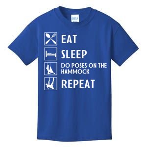 Eat Sleep Flying Yoga Repeat Aerial Yoga Humor Gift Kids T-Shirt