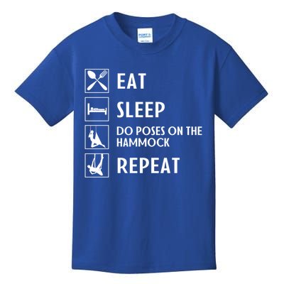 Eat Sleep Flying Yoga Repeat Aerial Yoga Humor Gift Kids T-Shirt