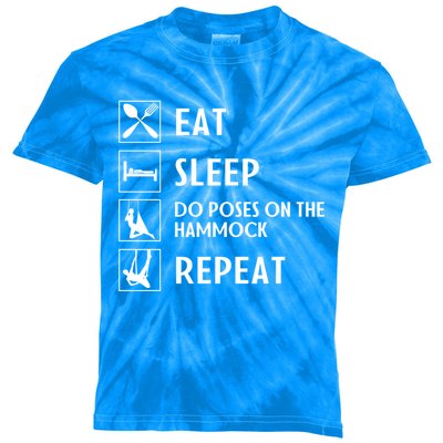 Eat Sleep Flying Yoga Repeat Aerial Yoga Humor Gift Kids Tie-Dye T-Shirt