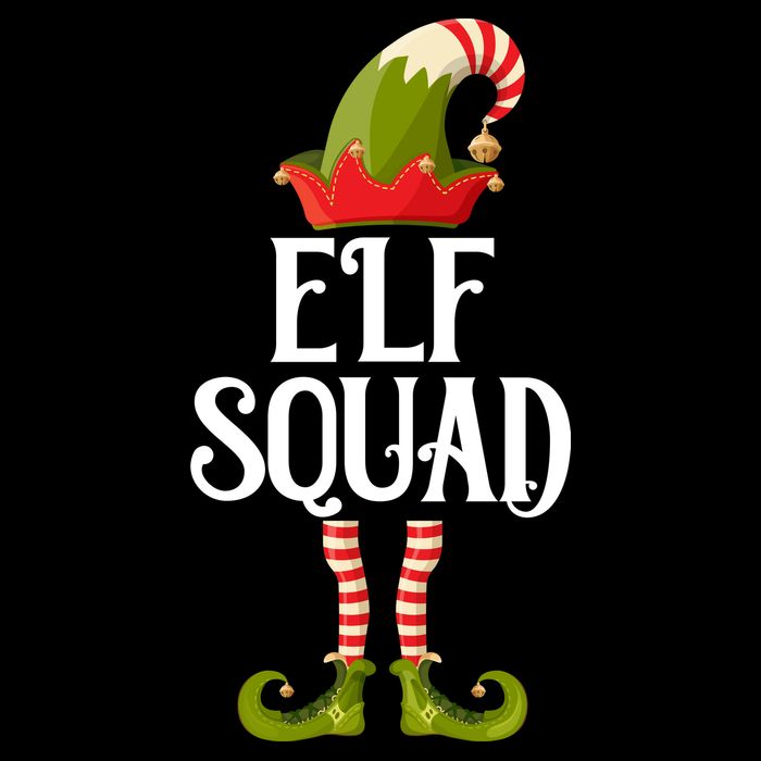 Elf Squad Festive Christmas Holiday Drawstring Bag