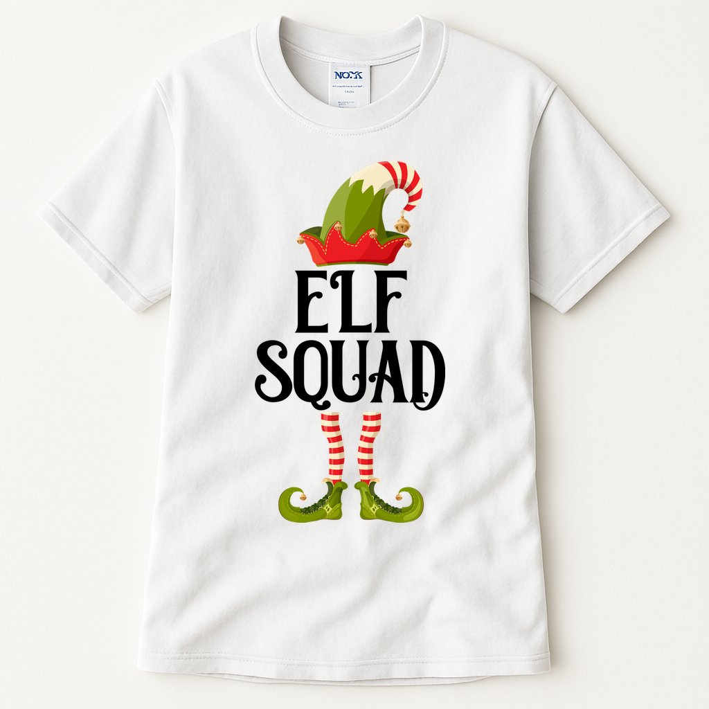 Elf Squad Festive Christmas Holiday Tall T-Shirt
