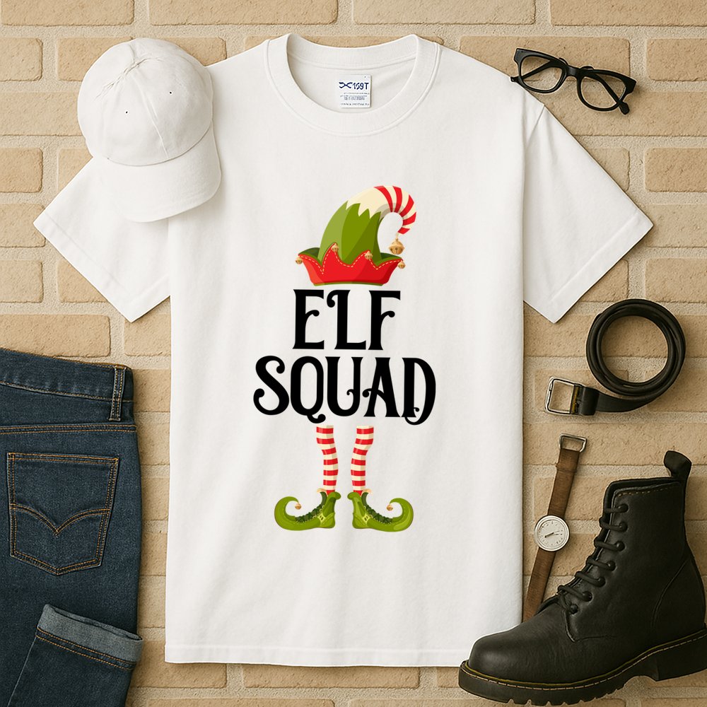 Elf Squad Festive Christmas Holiday Tall T-Shirt