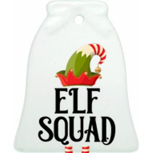 Elf Squad Festive Christmas Holiday Ceramic Bell Ornament