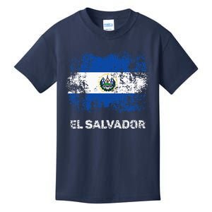 El Salvadoran Flag Patriotic El Salvador Flag Kids T-Shirt