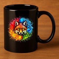 Elemental Seasons Fox 11oz C Handle Ceramic Mug