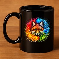 Elemental Seasons Fox 11oz C Handle Ceramic Mug