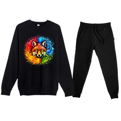 Elemental Seasons Fox Premium Crewneck Sweatsuit Set