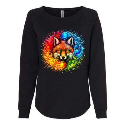 Elemental Seasons Fox Womens California Wash Sweatshirt