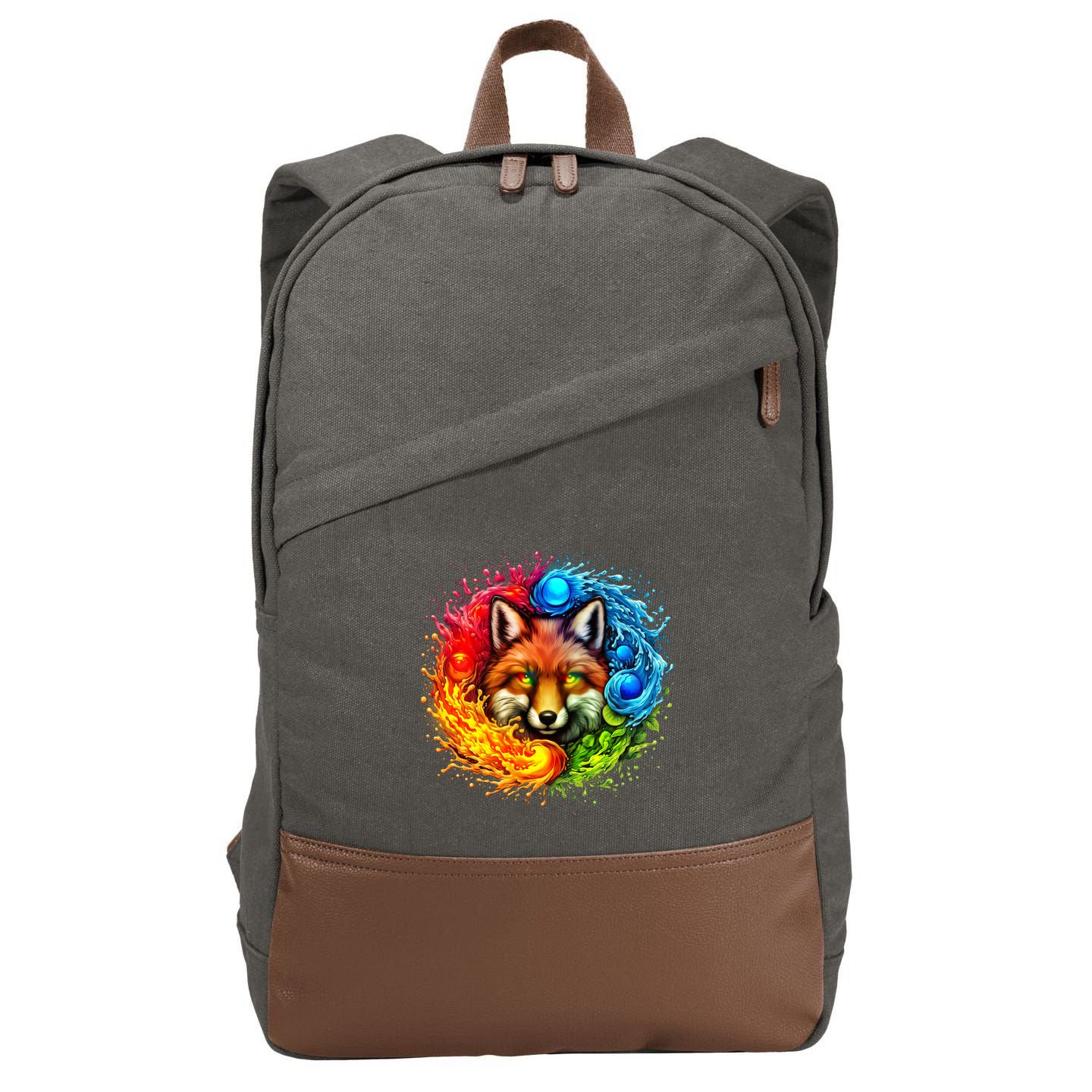 Elemental Seasons Fox Cotton Canvas Backpack