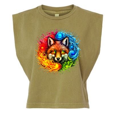 Elemental Seasons Fox Garment-Dyed Women's Muscle Tee