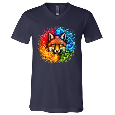 Elemental Seasons Fox V-Neck T-Shirt